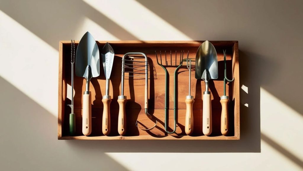 Best indoor gardening tools for small-space plant care Indoor gardening tools with scoop and trowel