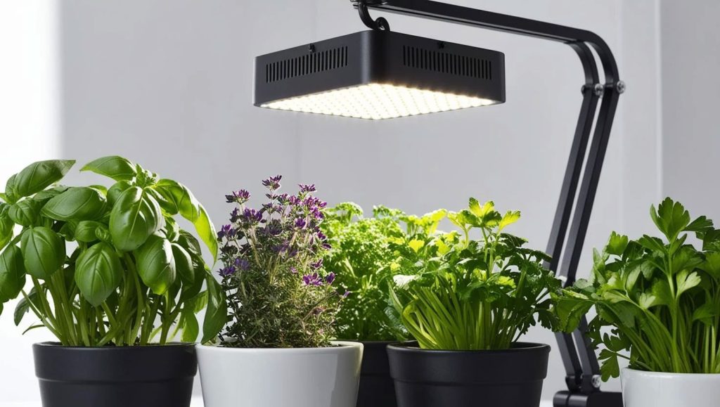Best budget grow lights for herbs and small indoor gardens budget grow lights for indoor plants over kitchen herb garden