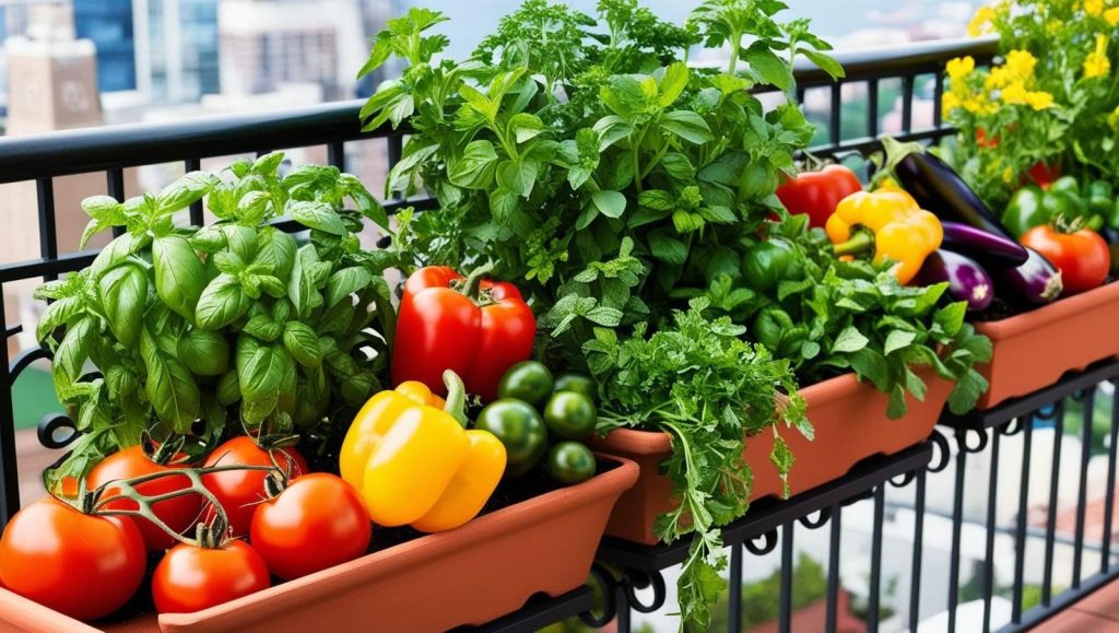 How to start balcony container gardening in small spaces Balcony container gardening setup with productive plants